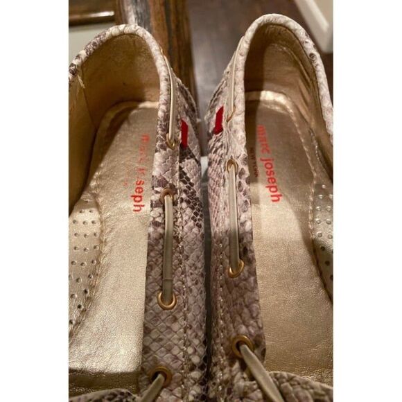 Marc Joseph Cypress Hill Beige Snakeskin Driving Loafers/Moccasins, size - Picture 4 of 6